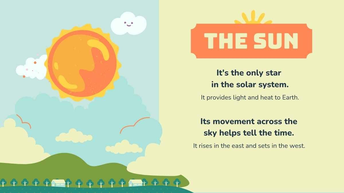 Cute Illustrated Sun, Moon, and Stars Lesson for Pre-School - slide 7