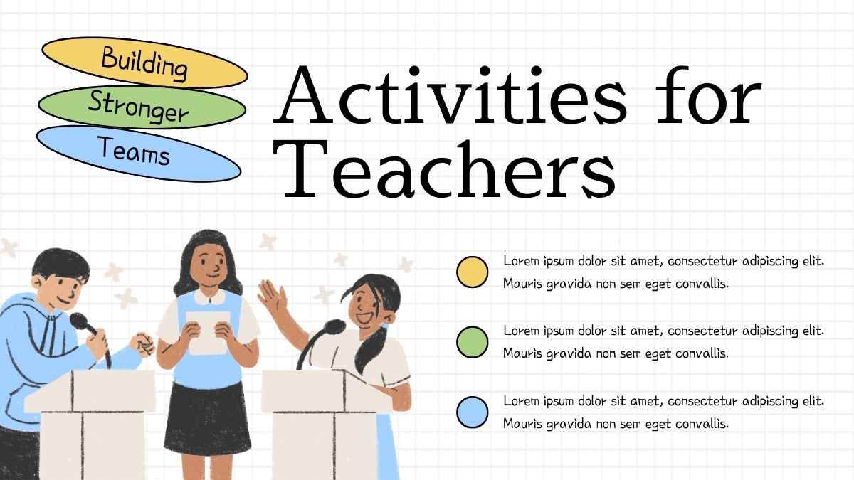 Cute Illustrated Team Building Activities For Teachers Slides - slide 5