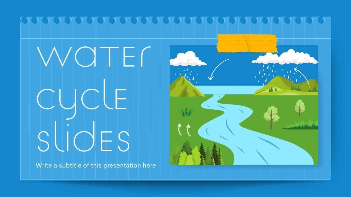 Cute Illustrated Water Cycle Slides - diapositiva 1