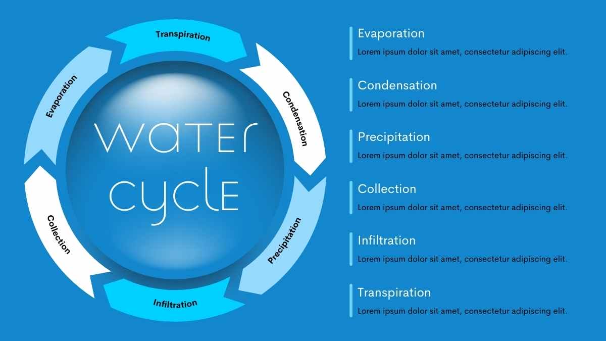 Cute Illustrated Water Cycle Slides - slide 3