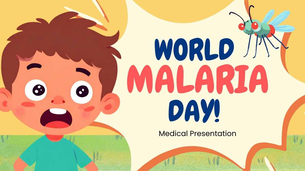 Lindas Plantillas Ilustradas para el Día Mundial de la Malaria - diapositiva 1