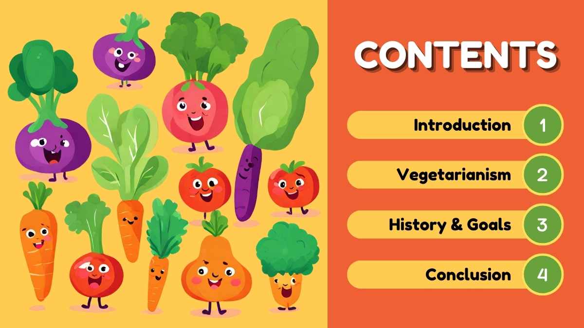 Cute Illustrated World Vegetarian Day Slides - slide 3