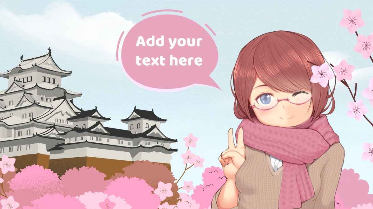 Cute Kawaii Japan Background Slides - slide 10