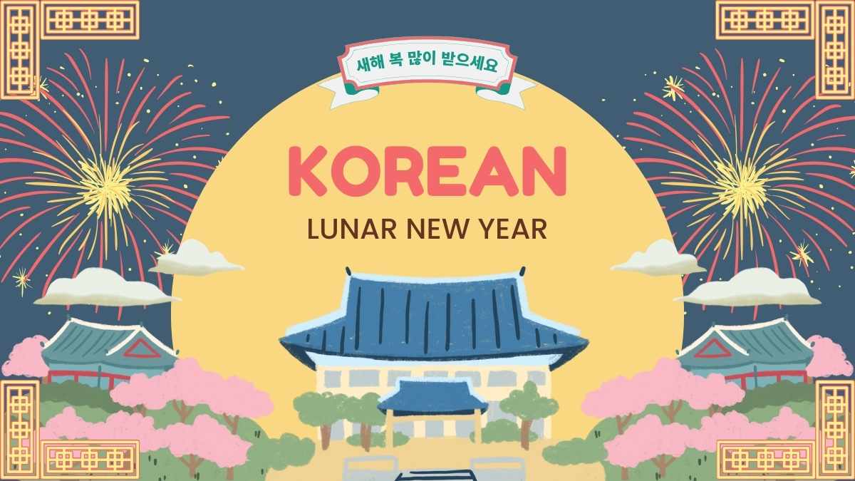 Cute Korean Lunar New Year Slides - slide 1