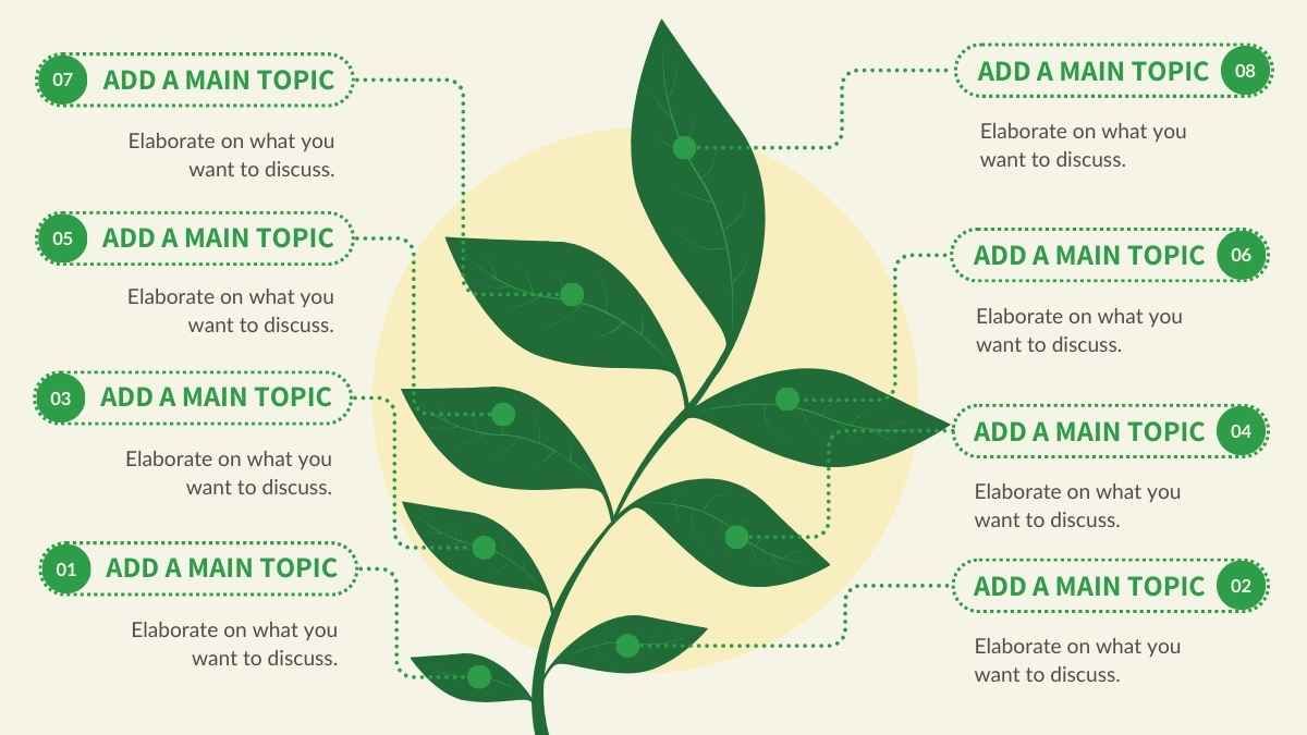 Cute Leaf Growth Process Diagram - diapositiva 1