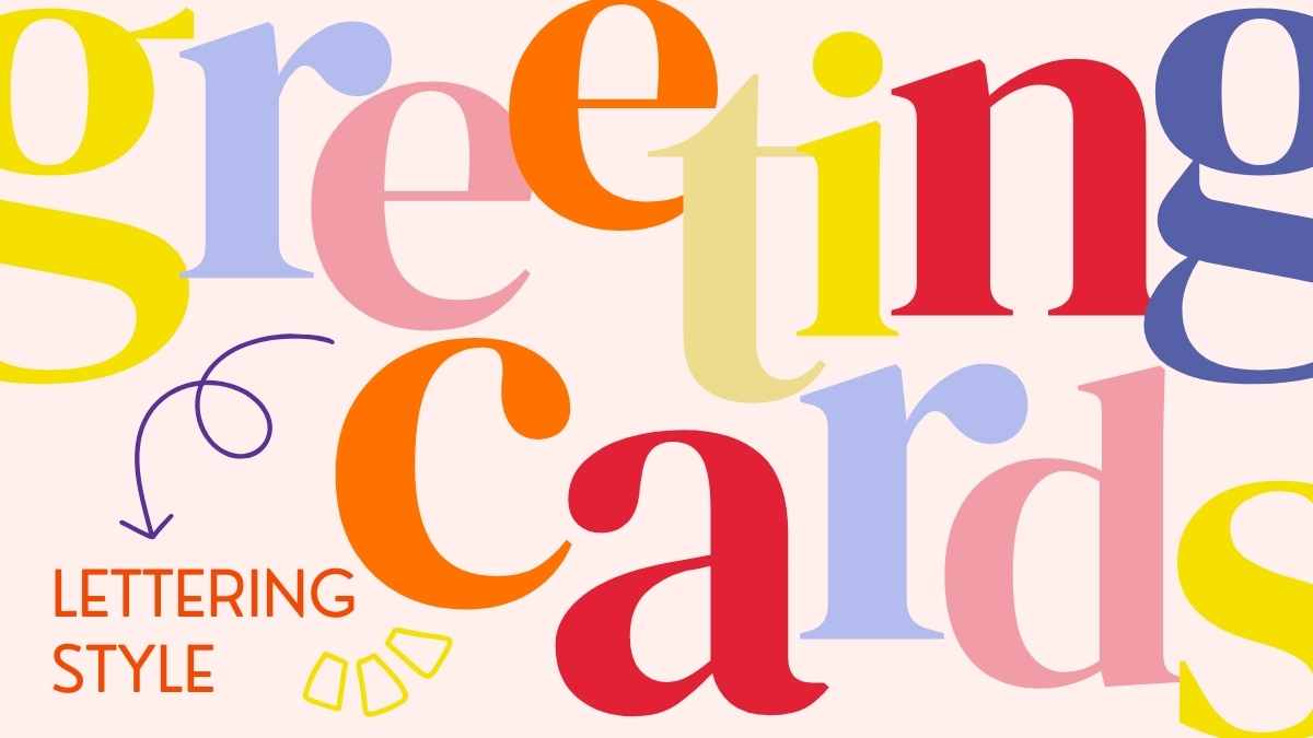 Cute Lettering Style Greeting Cards Slides - slide 1