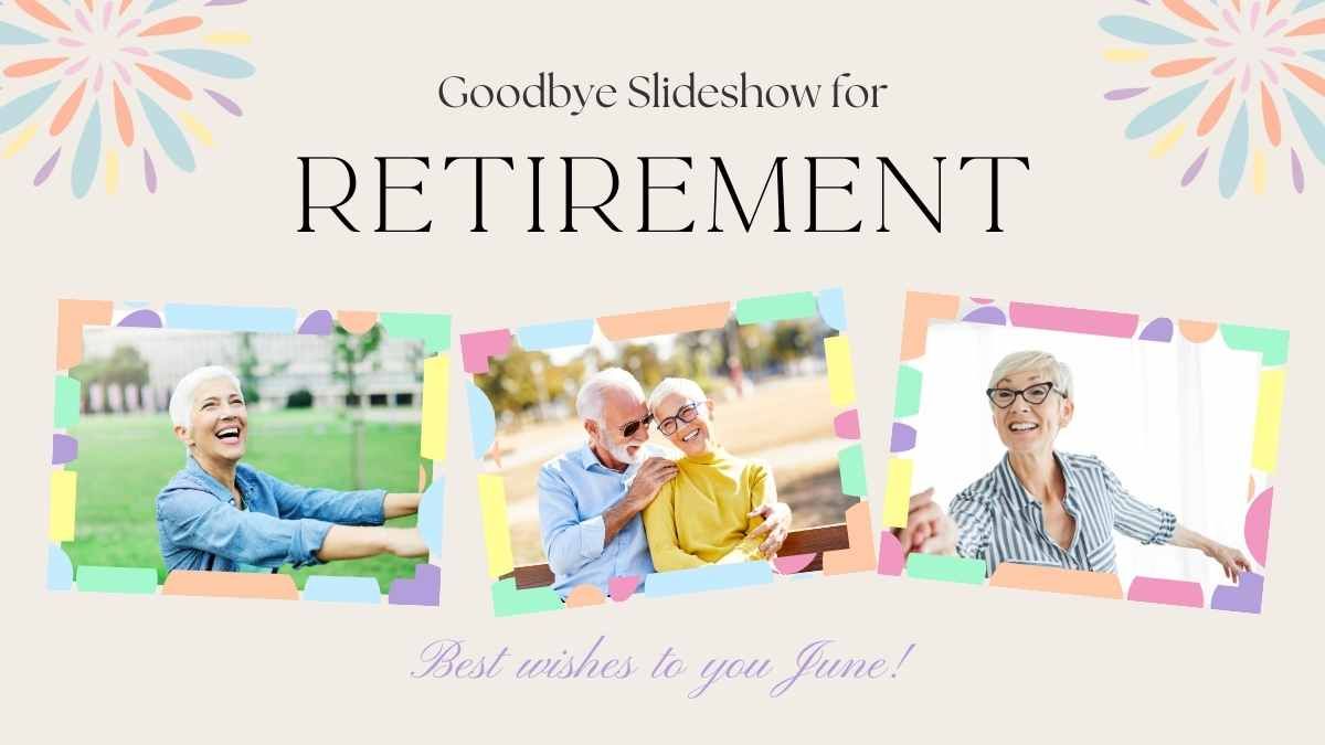 Cute Goodbye Slideshow for Retirement - diapositiva 1