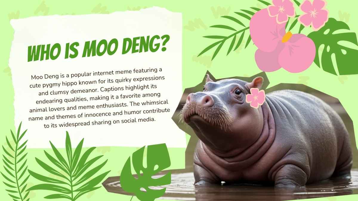 Cute Moo Deng Background Slides - slide 2