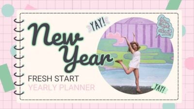 Cute New Year Fresh Start Yearly Planner Slides