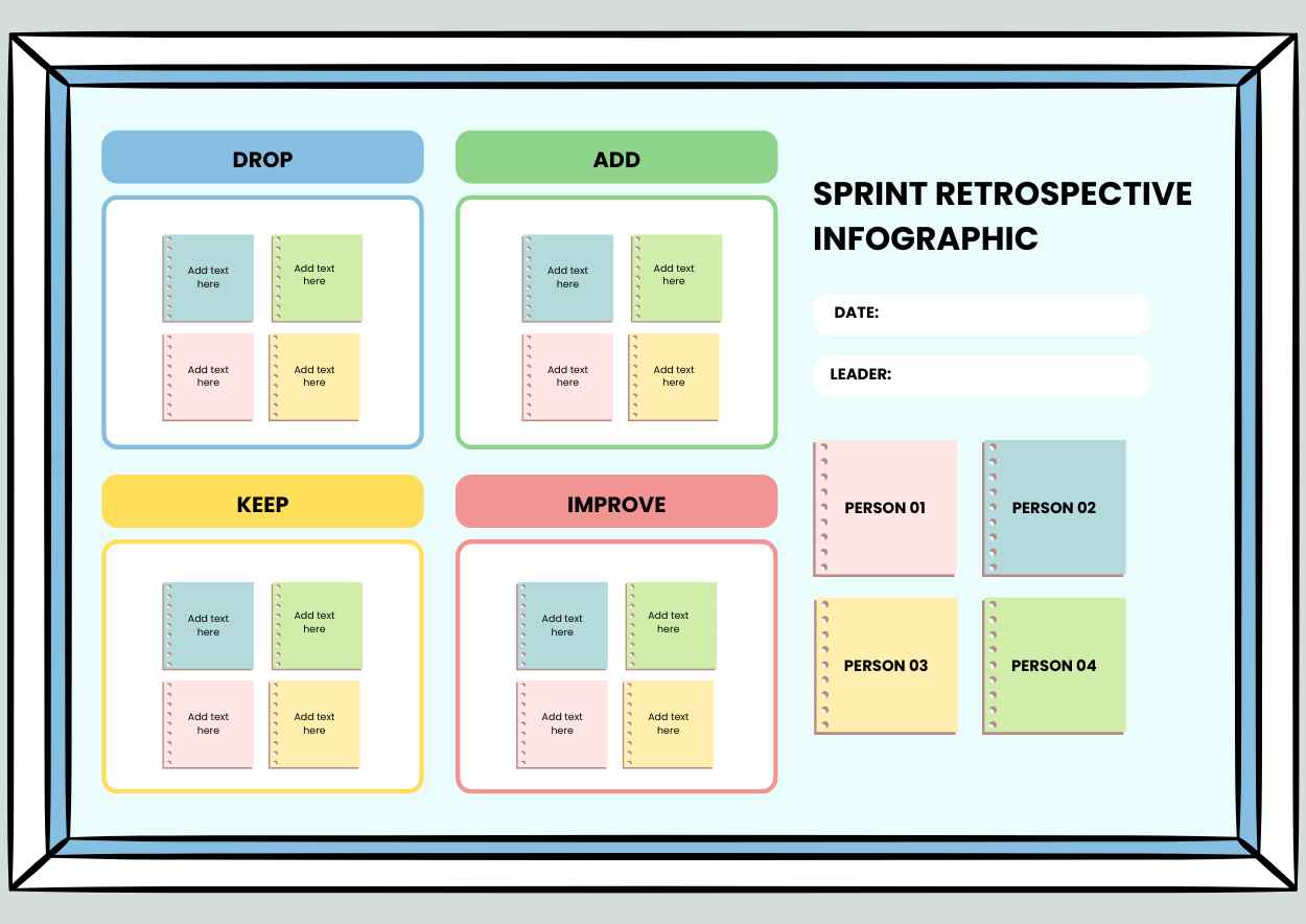 Cute Notes Sprint Retrospective Infographic - slide 2