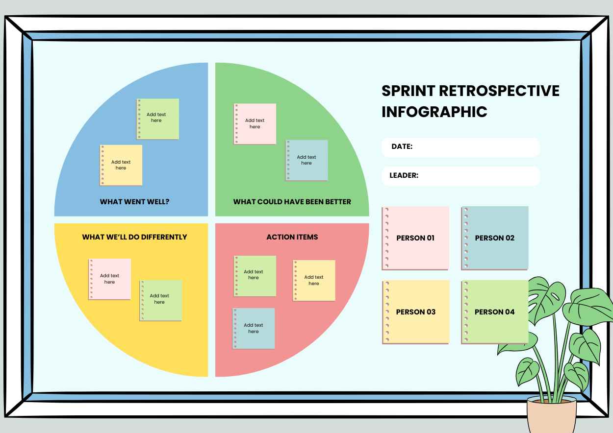 Cute Notes Sprint Retrospective Infographic - slide 3