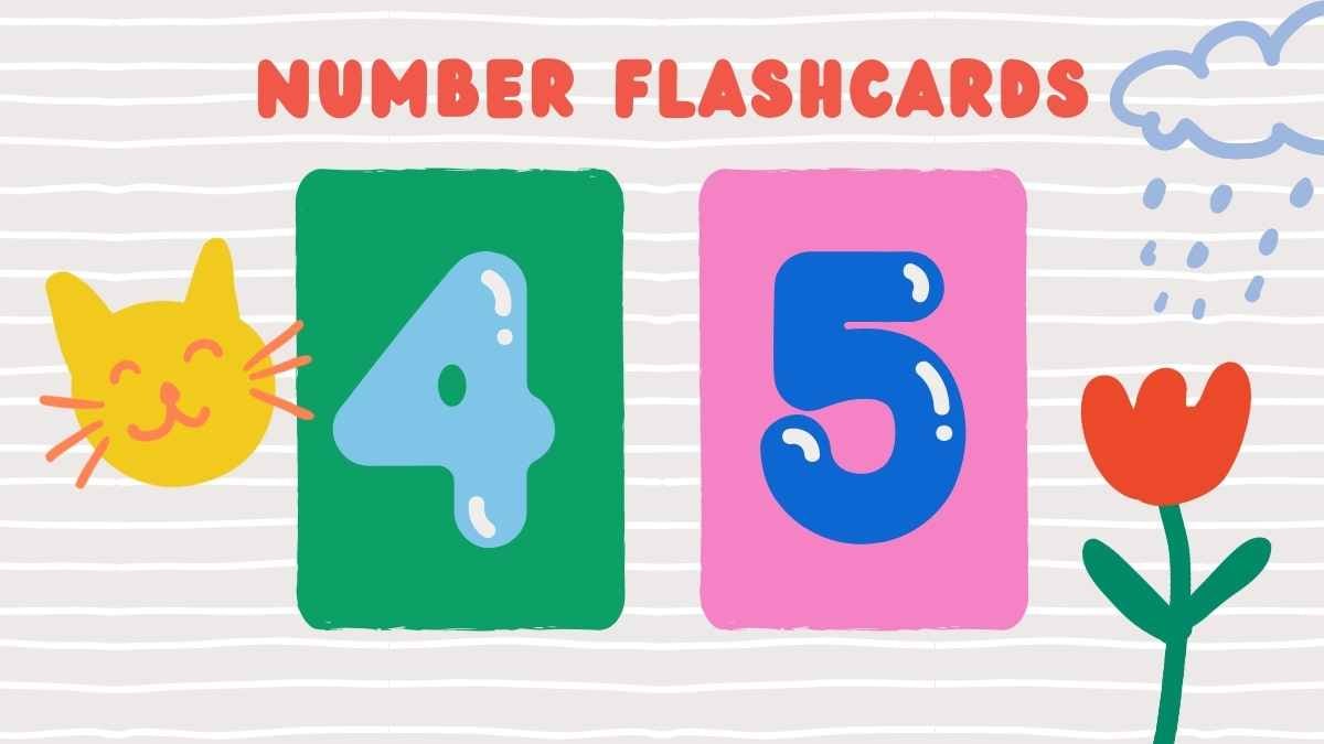 かわいい数字のフラッシュカード - slide 6