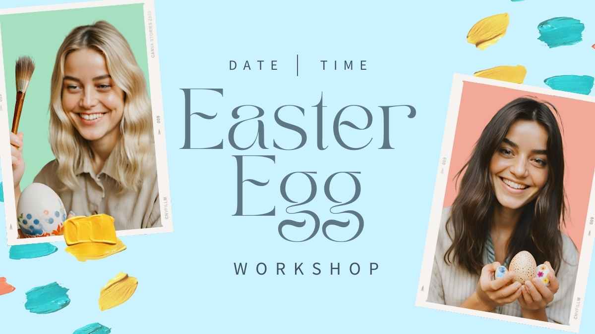 Cute Pastel Easter Egg Workshop Slides - slide 1