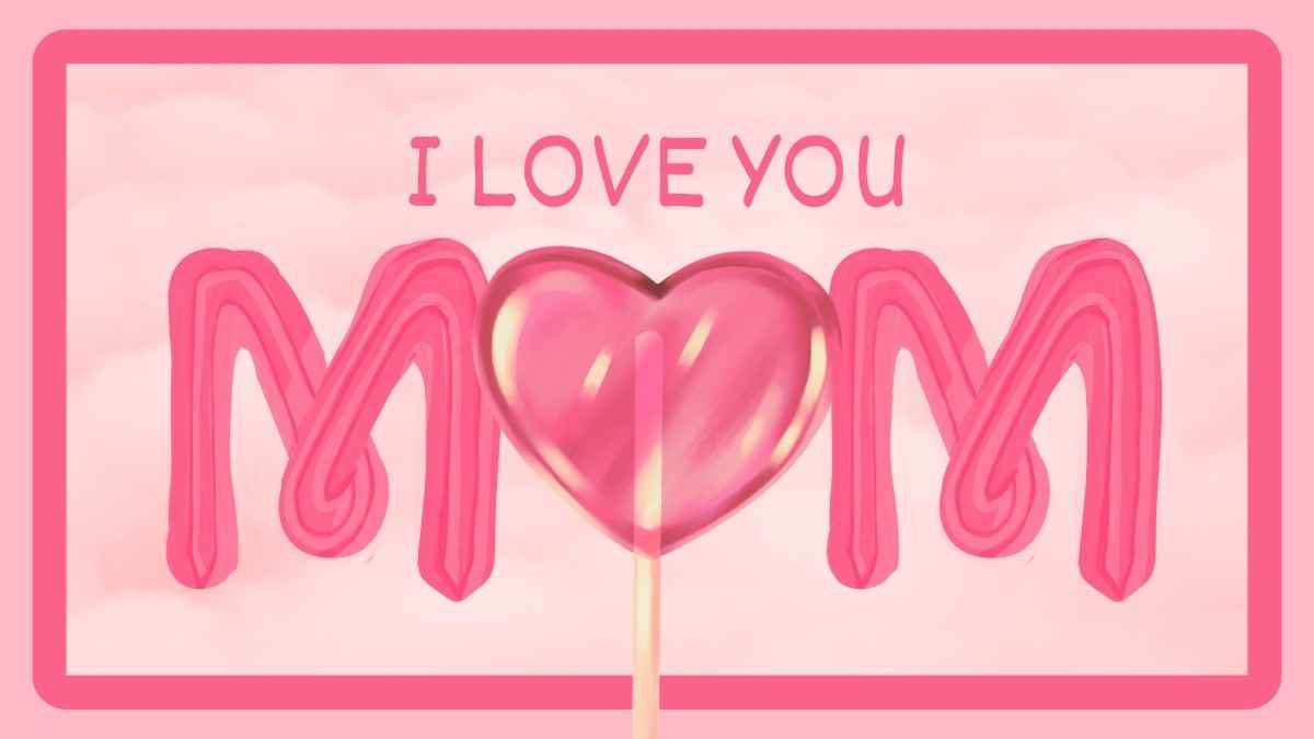 Cute Pastel I Love You Mom - slide 1