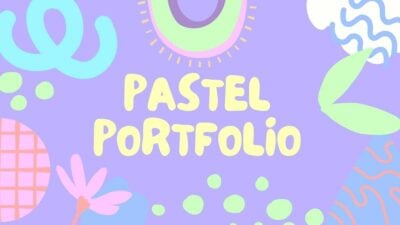 Slides de Portfólio em Tons Pastel