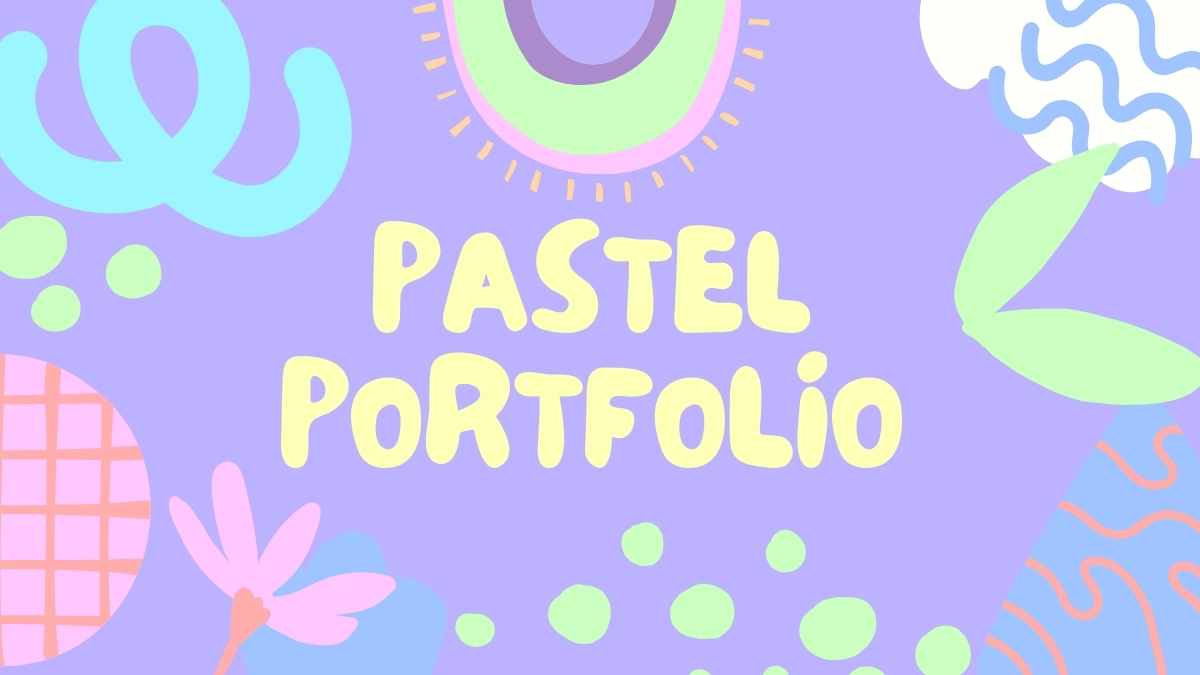 Cute Pastel Portfolio Slides - slide 1