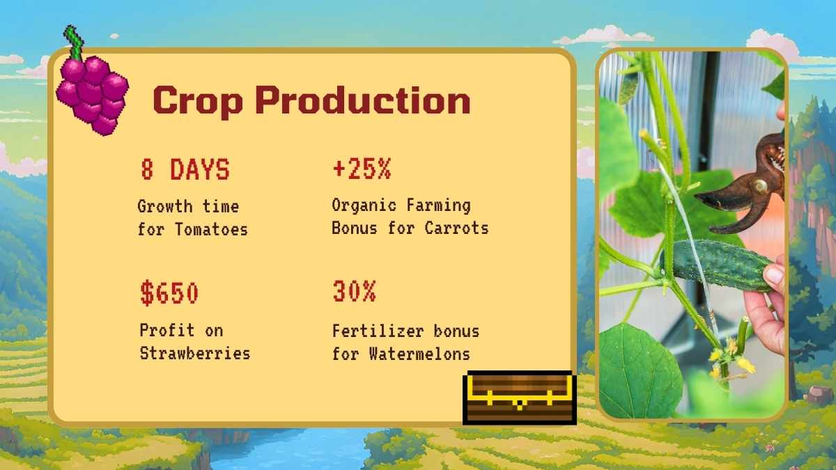 Cute Pixelated Farm Harvest Game Slides - slide 14