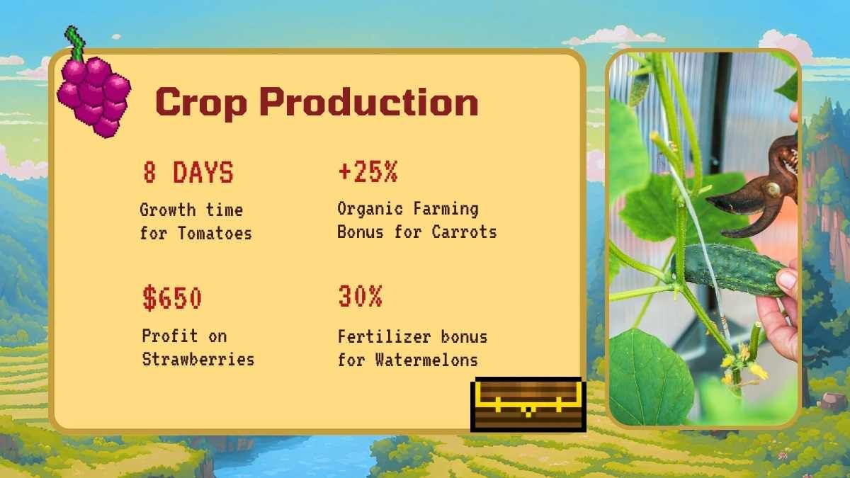 Cute Pixelated Farm Harvest Game Slides - slide 14