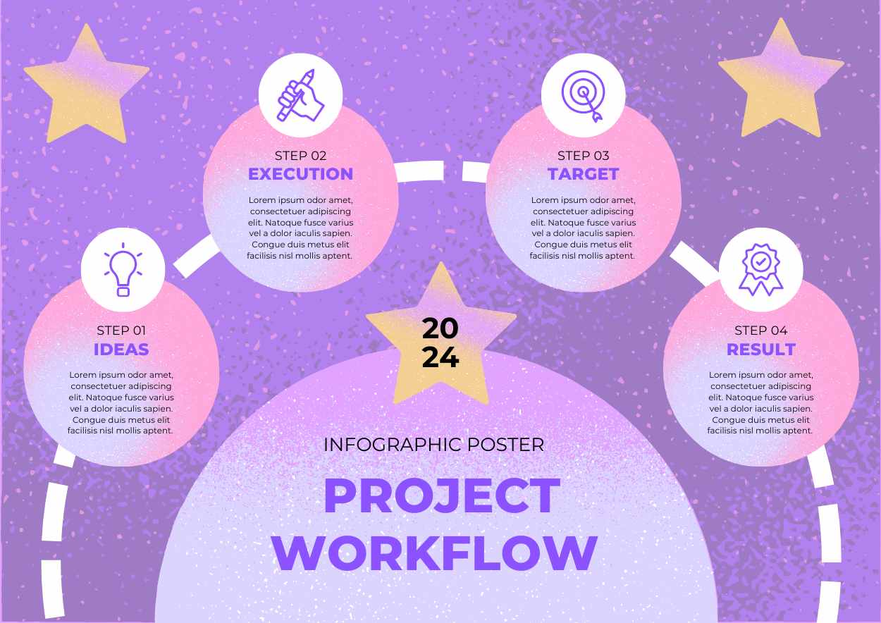 Cute Project Workflow Infographic - slide 1