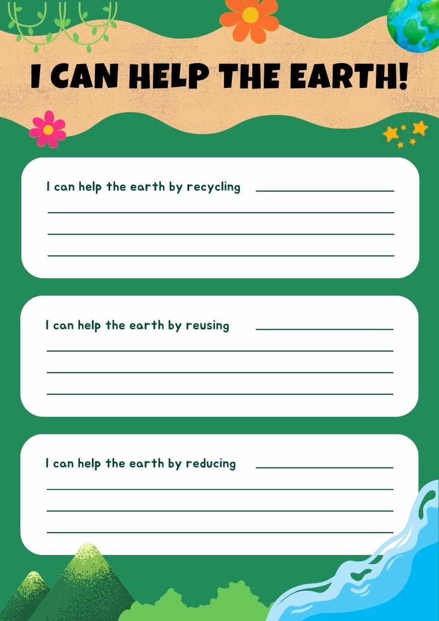 Cute Saving Our Planet Earth Worksheet - slide 3