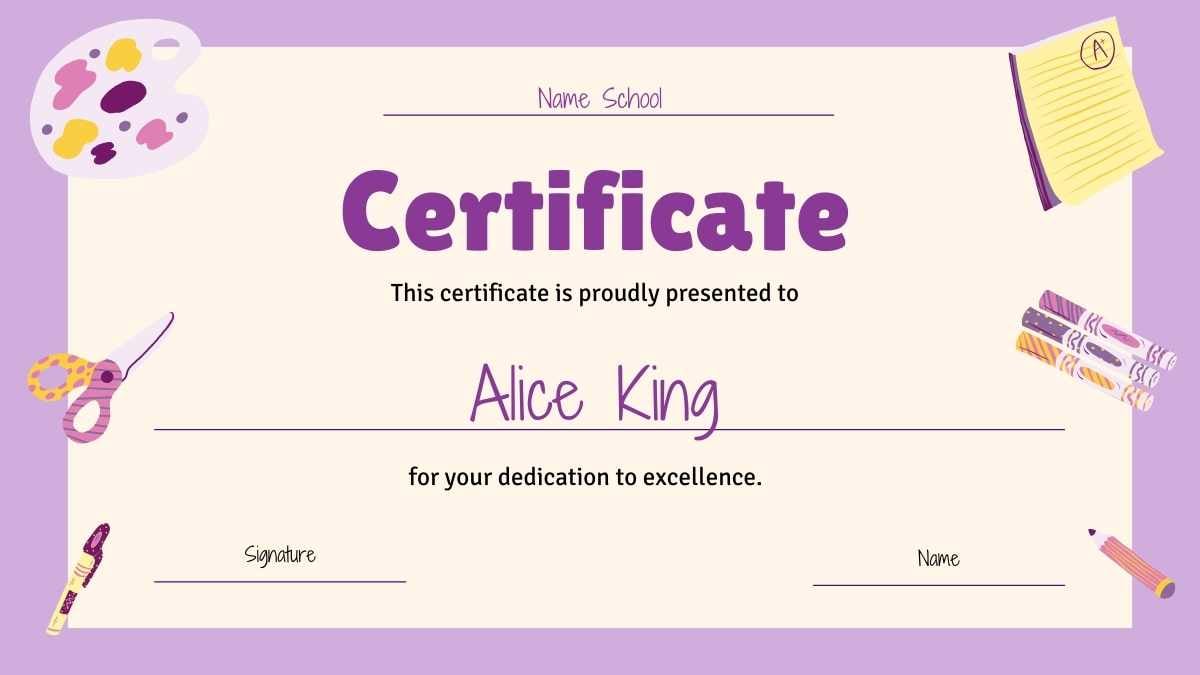 Cute School Achievement Certificates - slide 11