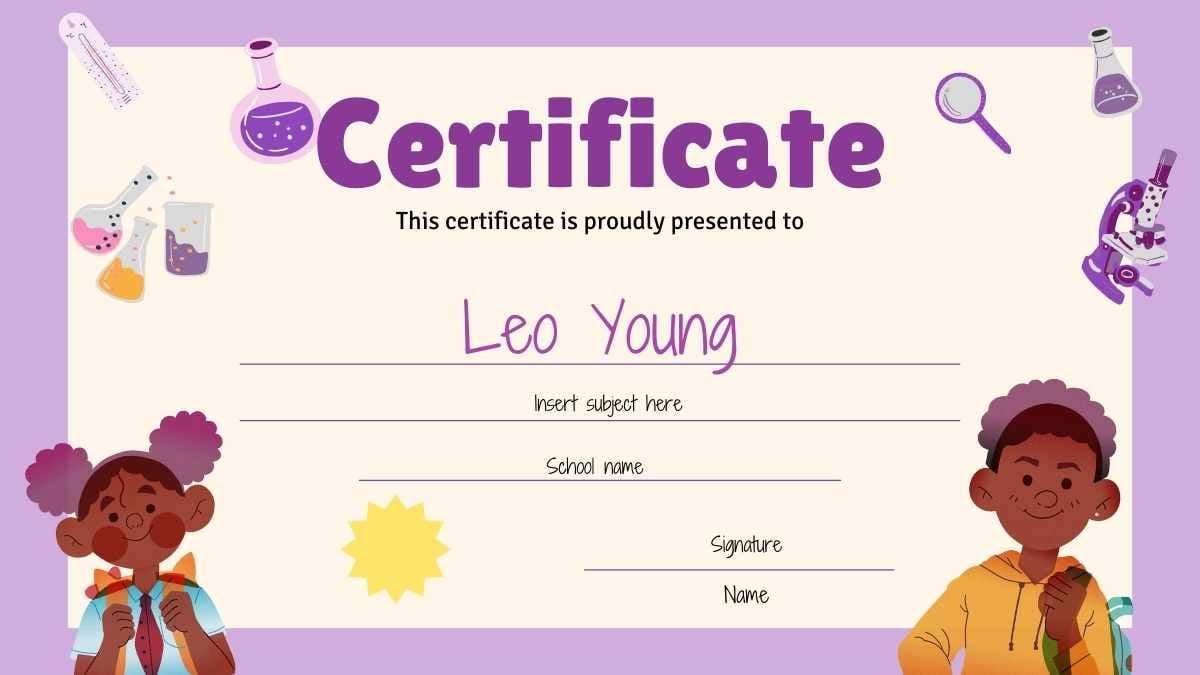 Cute School Achievement Certificates - slide 12