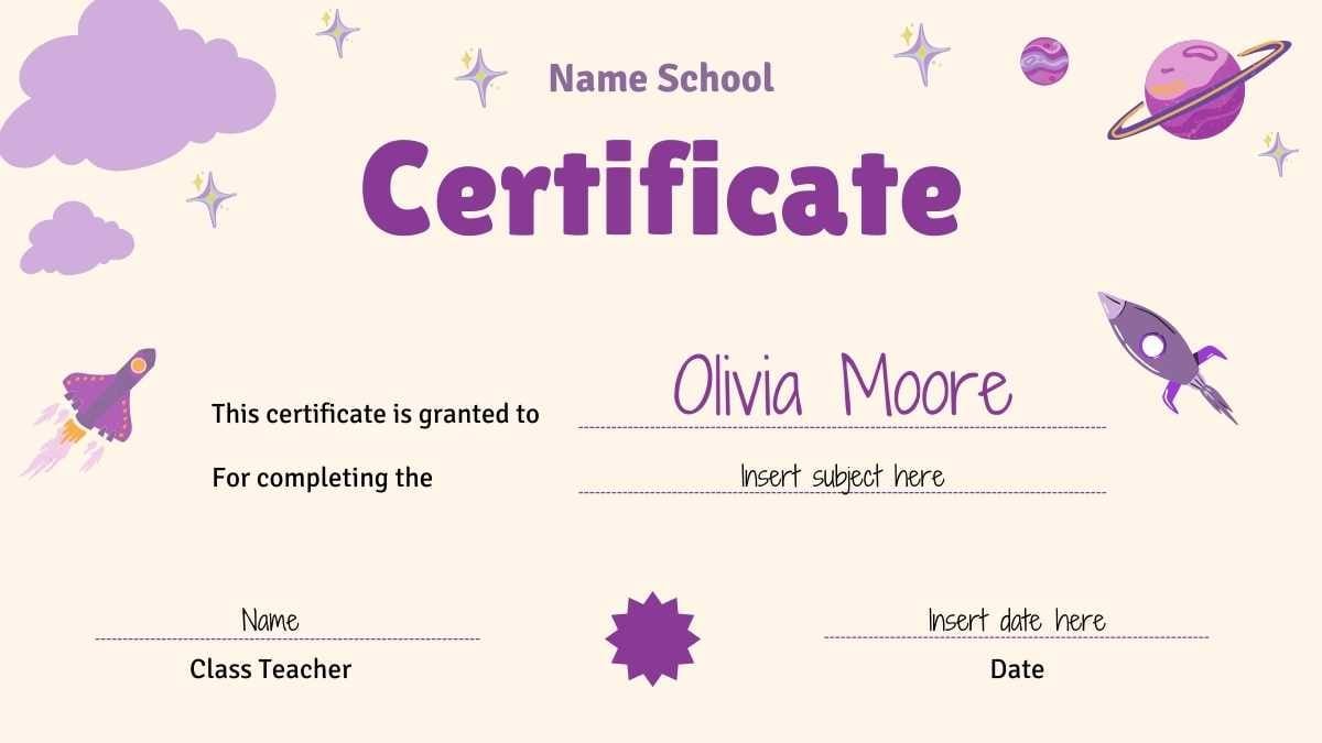 Cute School Achievement Certificates - slide 3