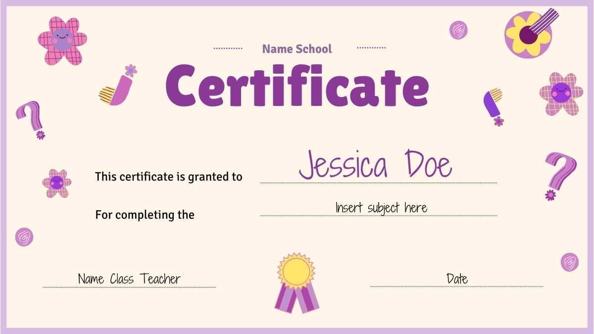 Cute School Achievement Certificates - slide 4