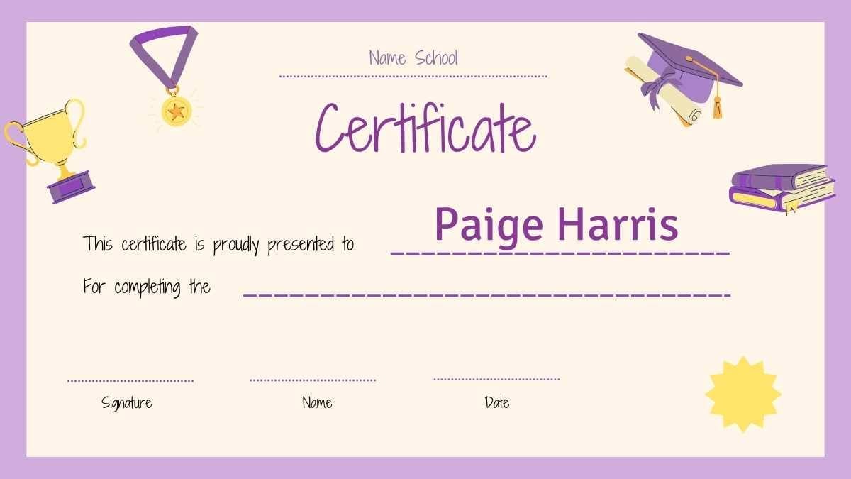 Cute School Achievement Certificates - slide 5