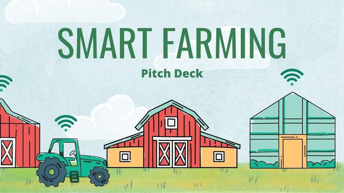 Cute Smart Farming Pitch Deck - slide 1