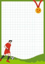 Cute Soccer Stationary Worksheets