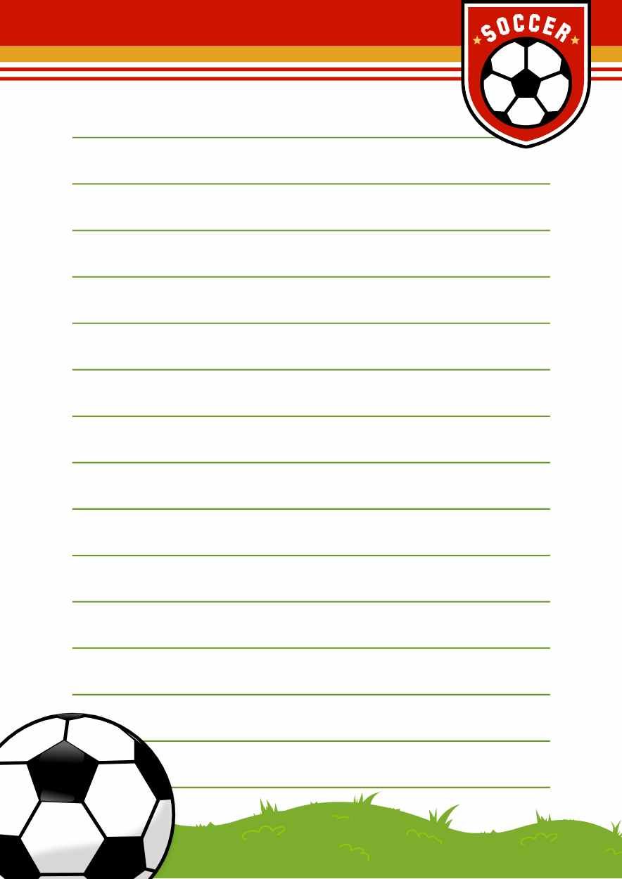 Cute Soccer Stationary Worksheets - slide 3