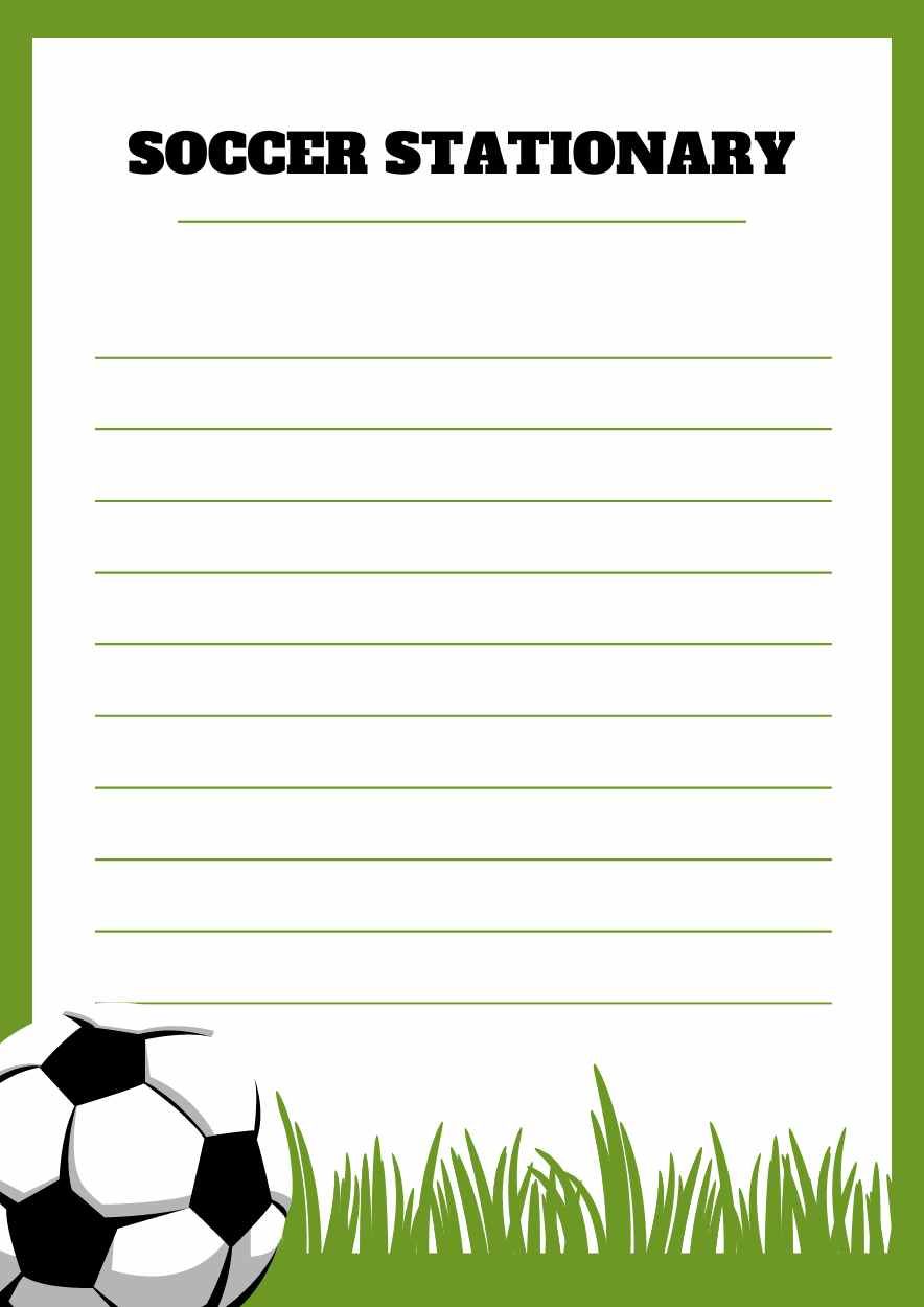 Cute Soccer Stationary Worksheets - slide 4