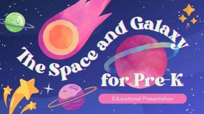 Cute Space and Galaxy for Pre-K Slides