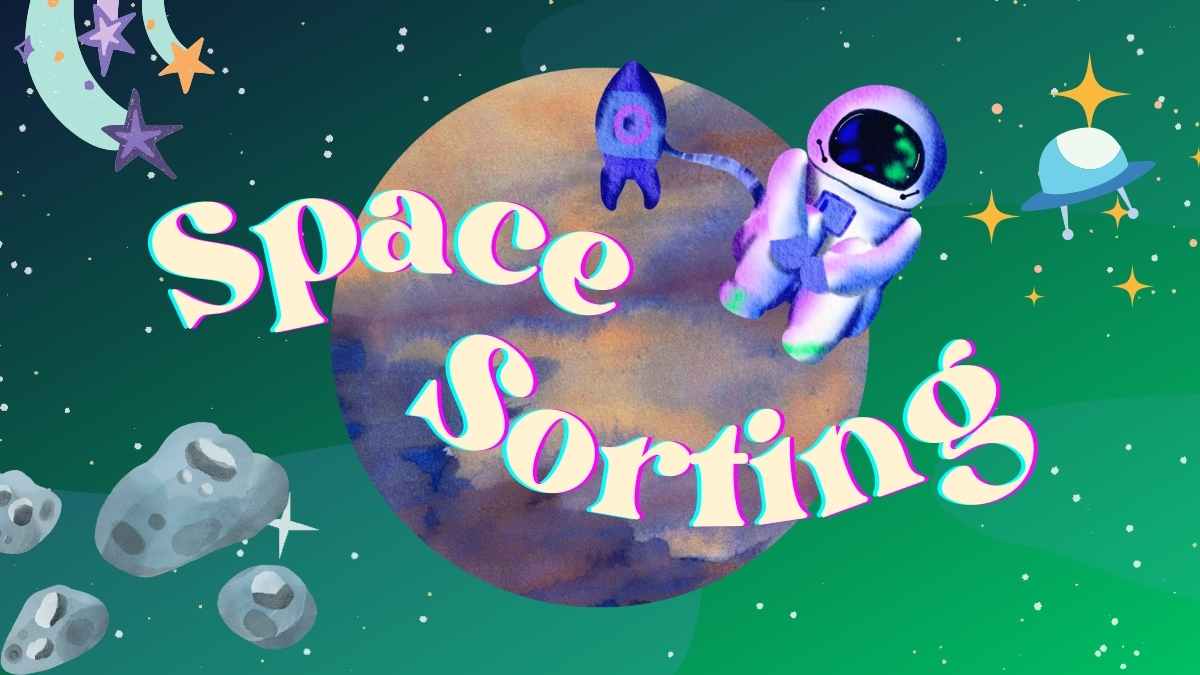 Cute Space and Galaxy for Pre-K Slides - slide 15