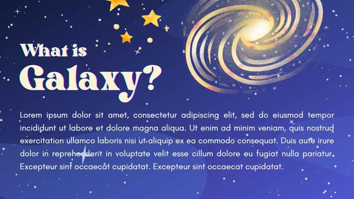 Cute Space and Galaxy for Pre-K Slides - slide 6