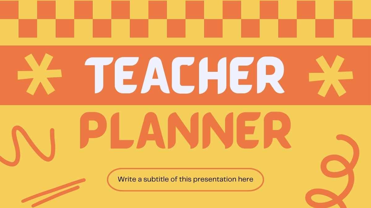 Cute Teacher Planner Slides - slide 1