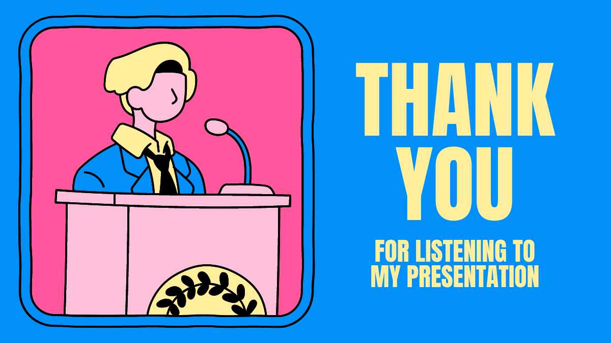 Cute Thank You For Listening To My Presentation Slides - slide 3