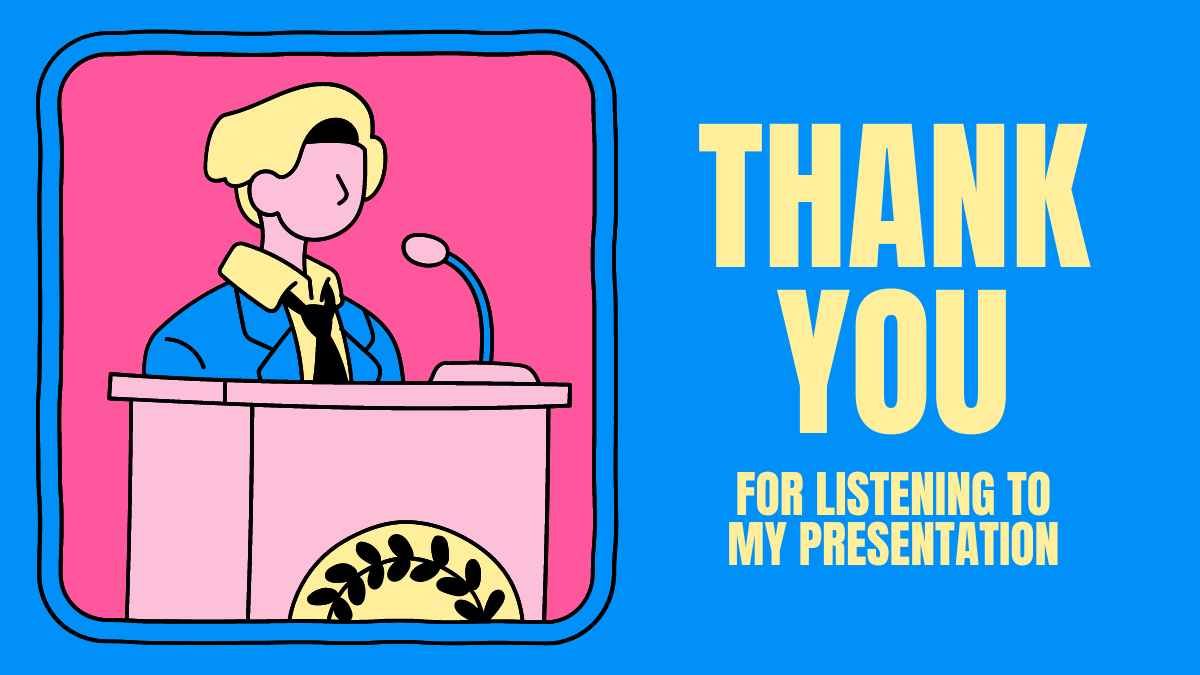 Cute Thank You For Listening To My Presentation Slides - slide 3