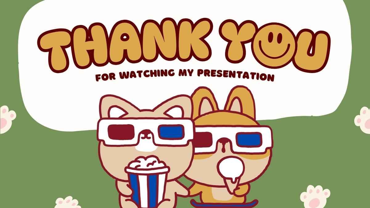 Cute Thank You For Watching My Presentation Slides - diapositiva 4