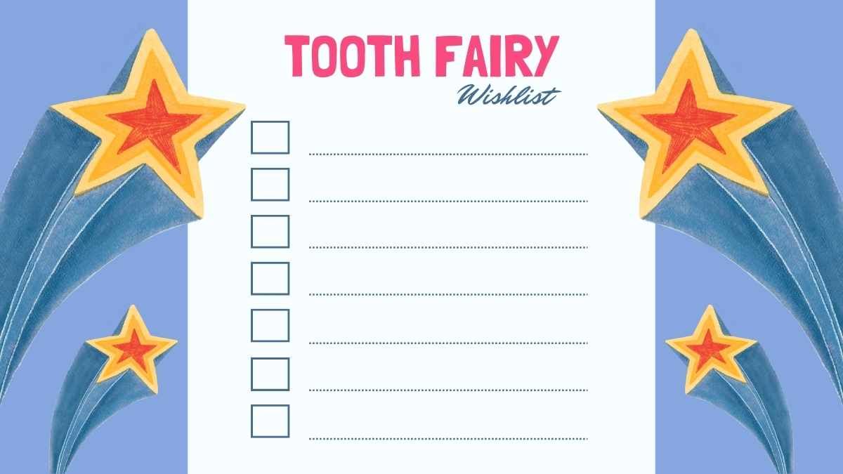 Cute Tooth Fairy Wish List for Kids - diapositiva 10