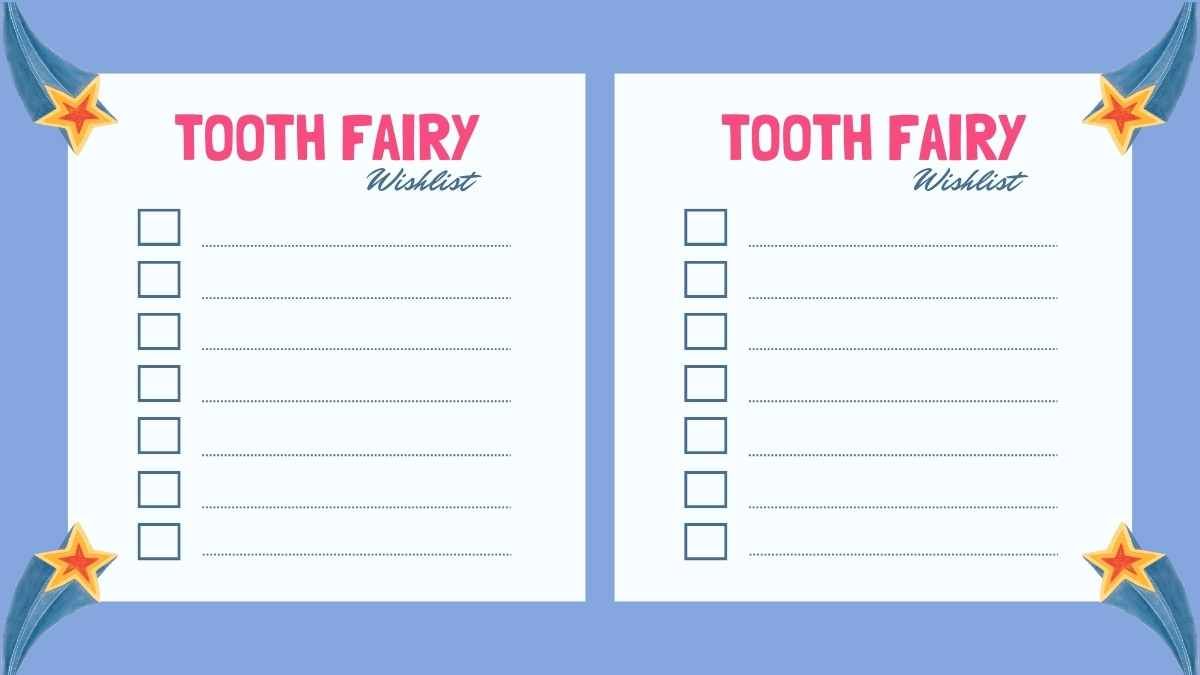 Cute Tooth Fairy Wish List for Kids - slide 11