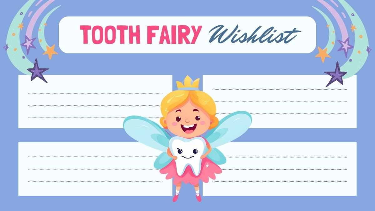 Cute Tooth Fairy Wish List for Kids - slide 13