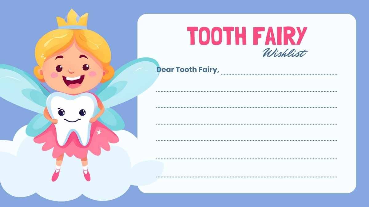 Cute Tooth Fairy Wish List for Kids - diapositiva 4