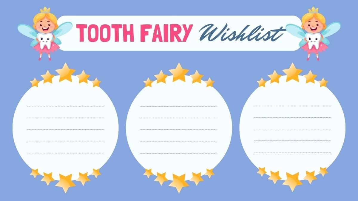 Cute Tooth Fairy Wish List for Kids - slide 8