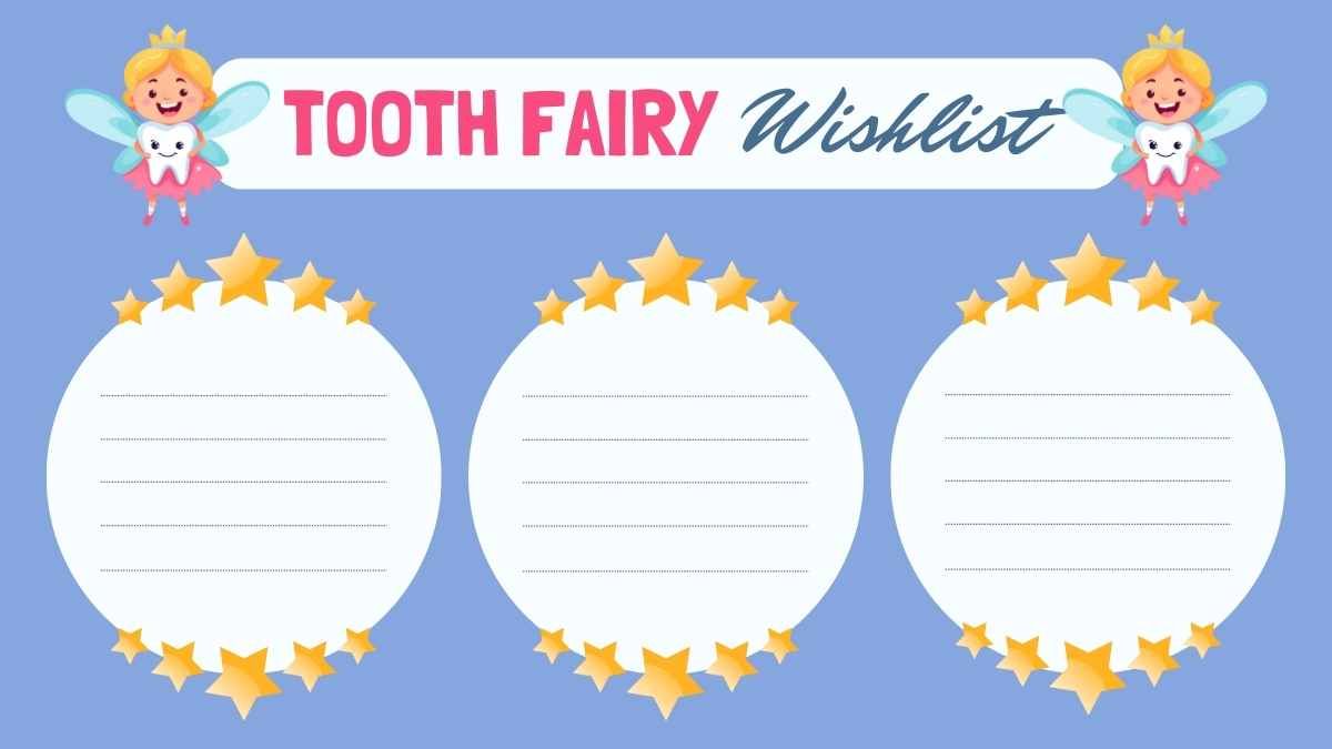 Cute Tooth Fairy Wish List for Kids - slide 8