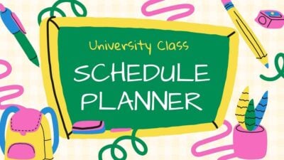 Slides Carnival Google Slides and PowerPoint Template Cute University Class Schedule Planner 1