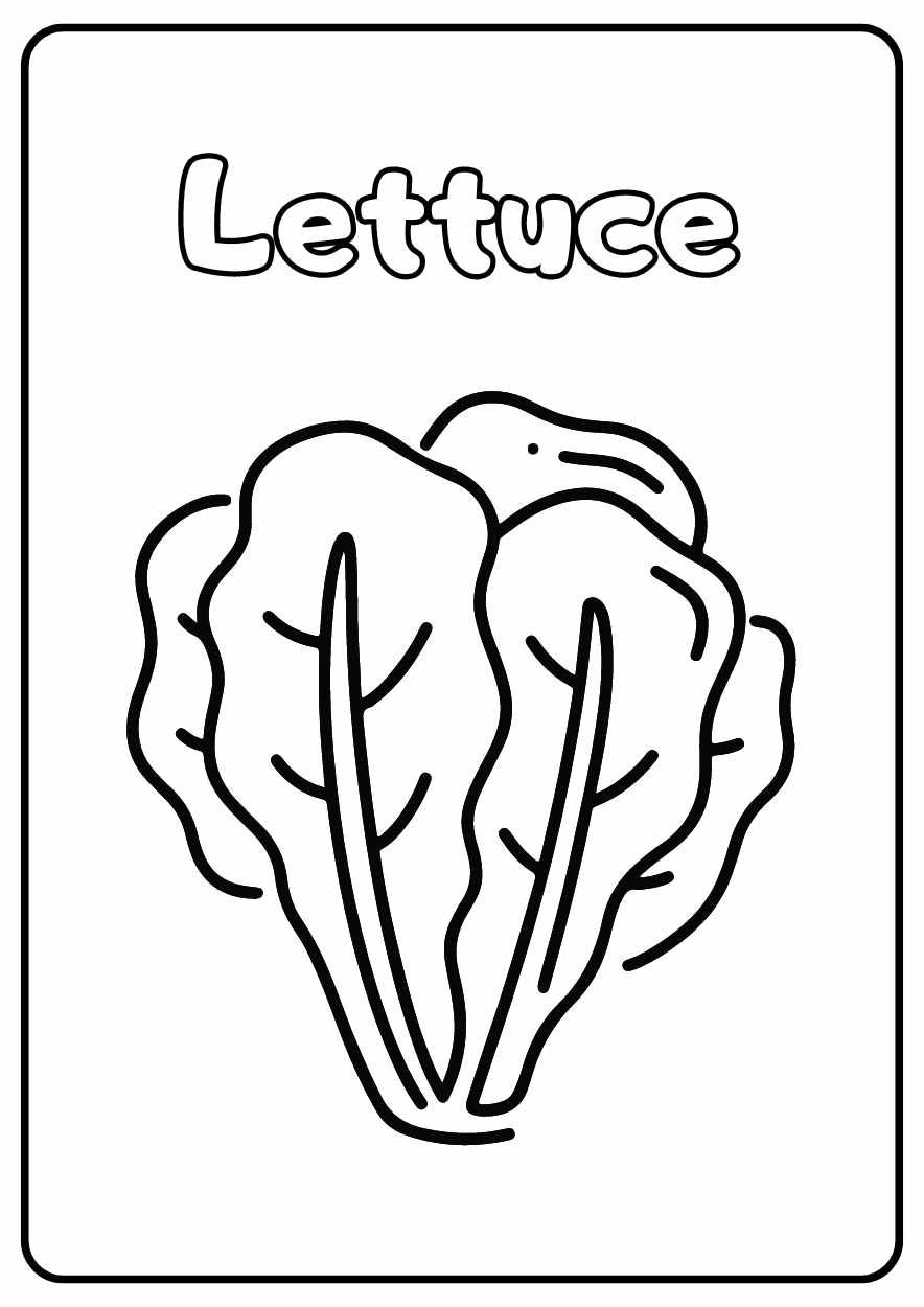 Cute Vegetable Coloring Worksheet - slide 1