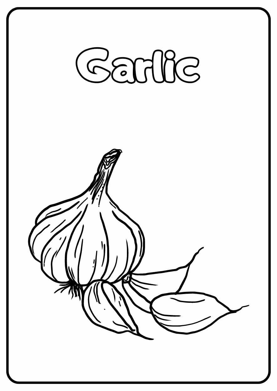 Cute Vegetable Coloring Worksheet - slide 10