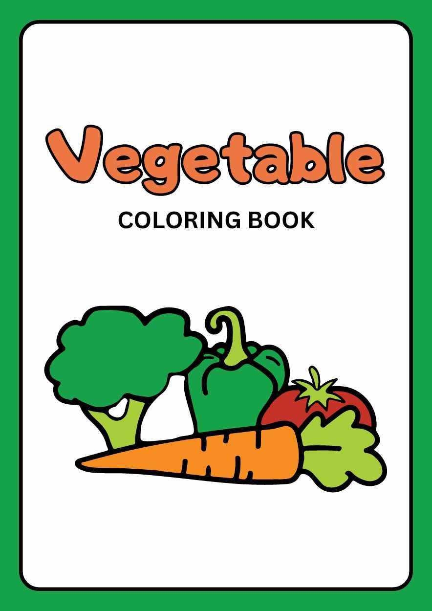 Cute Vegetable Coloring Worksheet - slide 2